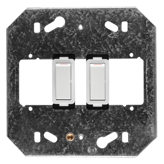 Crabtree Classic 2 Lever 2×1 Way Switch on 4×4 Yoke - Crabtree Classic