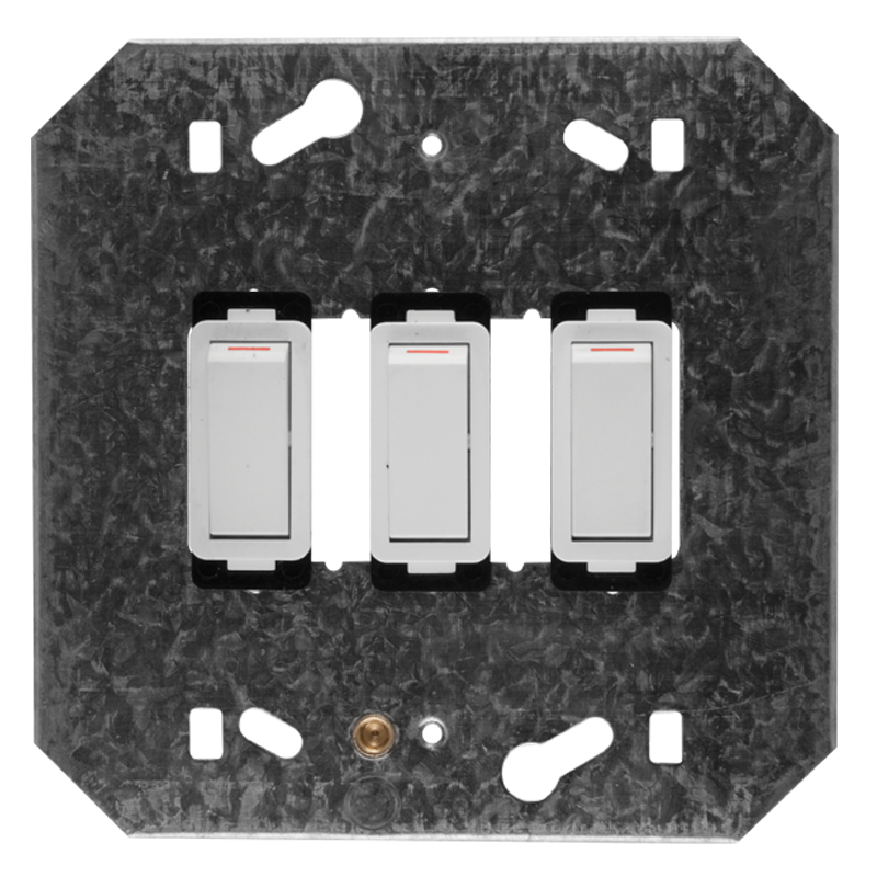 Crabtree Classic 3 Lever 3x1 Way Switch 4x4 100x100mm