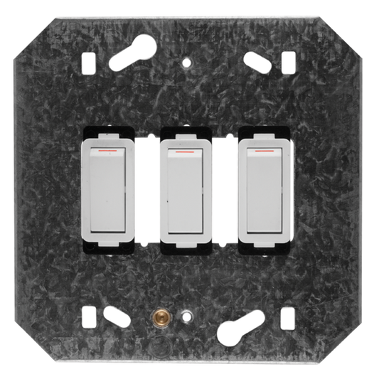 Crabtree Classic 3 Lever 3x1 Way Switch 4x4 100x100mm