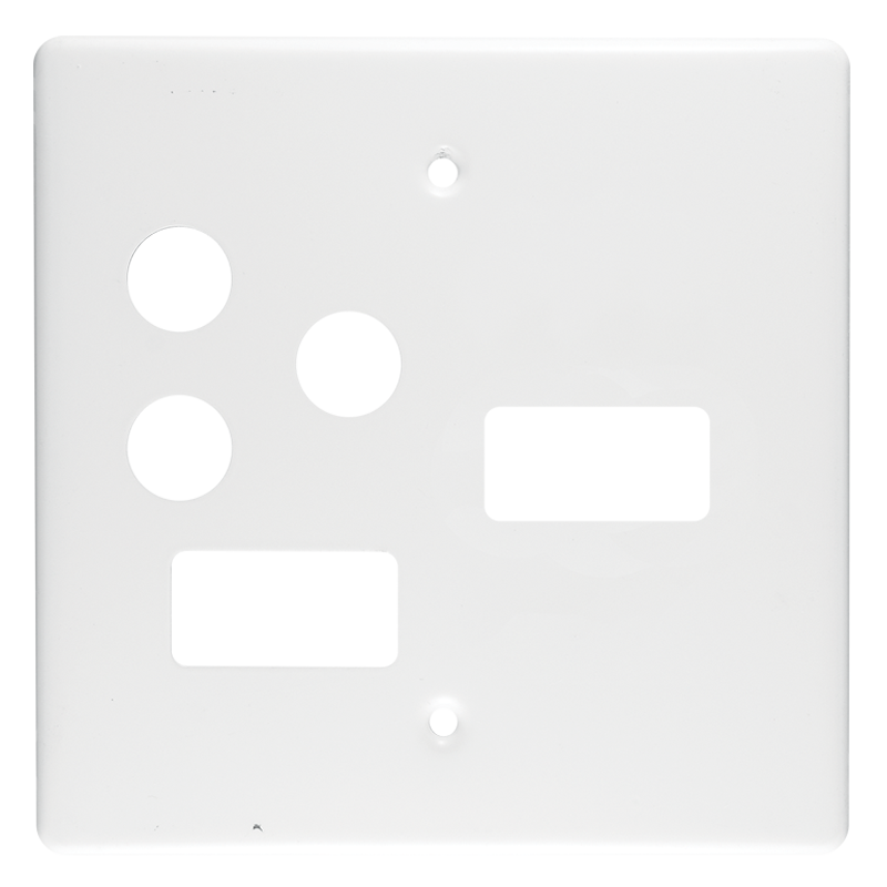 Crabtree Classic Mixed 1 Lever Switched Steel Socket Coverplate