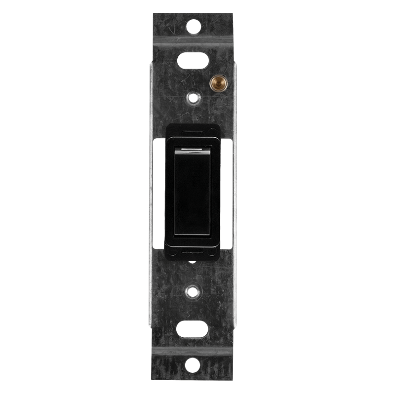 Crabtree Classic 1 Lever 2 Way Black Switch on Yoke