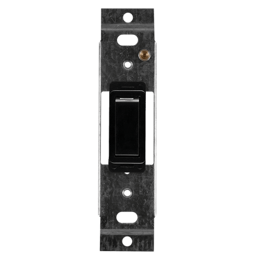 Crabtree Classic 1 Lever 2 Way Black Switch on Yoke