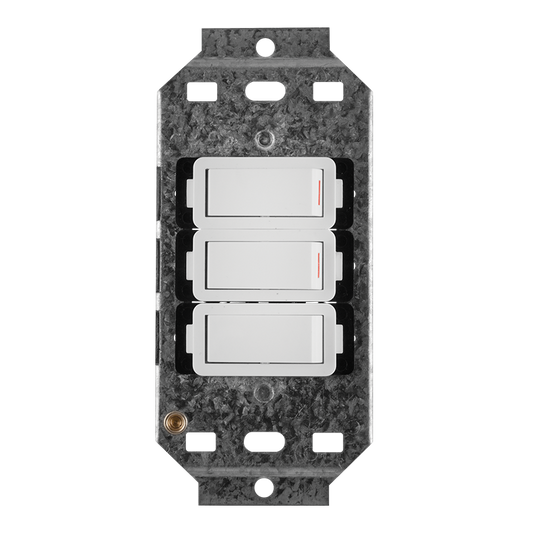 Crabtree Classic 3 Lever 2×1 plus 1×2 Way Switch on 2×4 Yoke