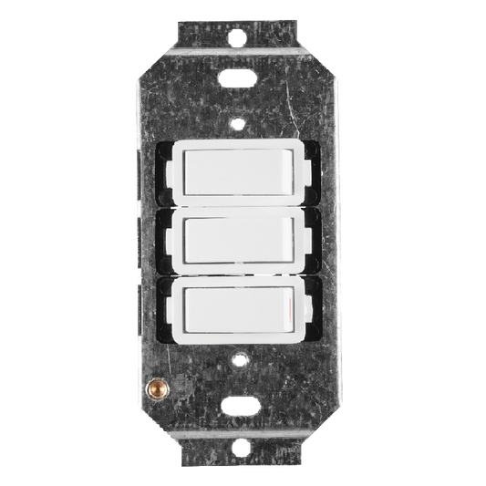 Crabtree Classic 3 Lever 1x1 Plus 2x2 Way Switch on Yoke