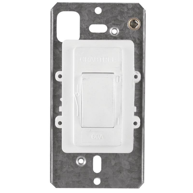Crabtree Classic Double Pole 60A Isolator on 2x4 for Reliable Power Disconnection