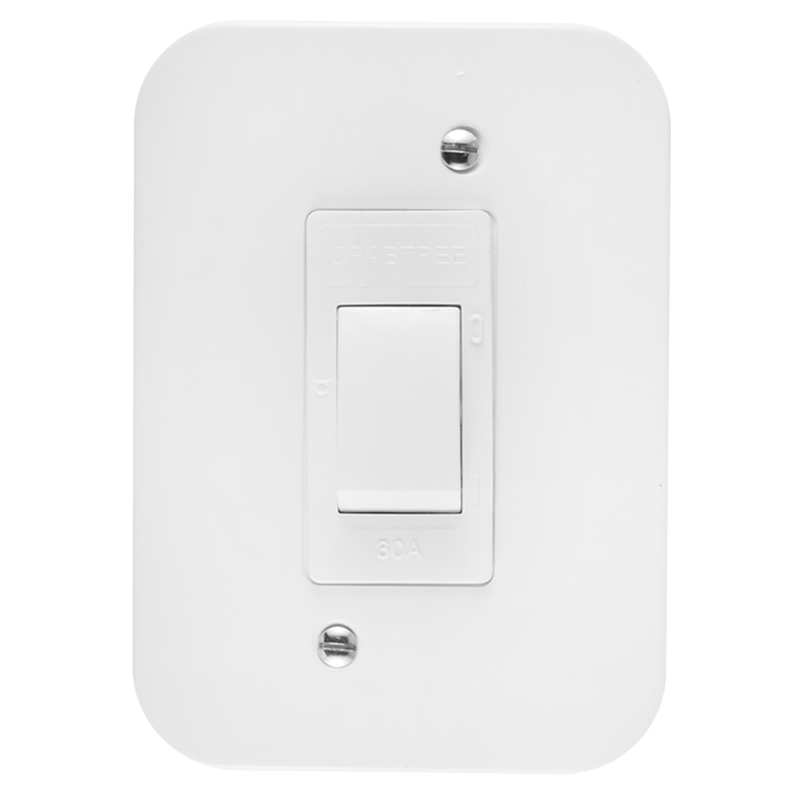 Crabtree Classic Industrial Double Pole 30A Isolator on Surface Box
