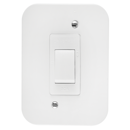 Crabtree Classic Industrial Double Pole 30A Isolator on Surface Box