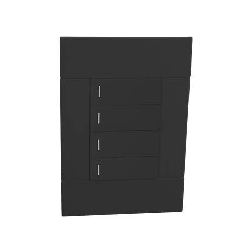 Veti 2 Four Lever One-Way Switch - Charcoal