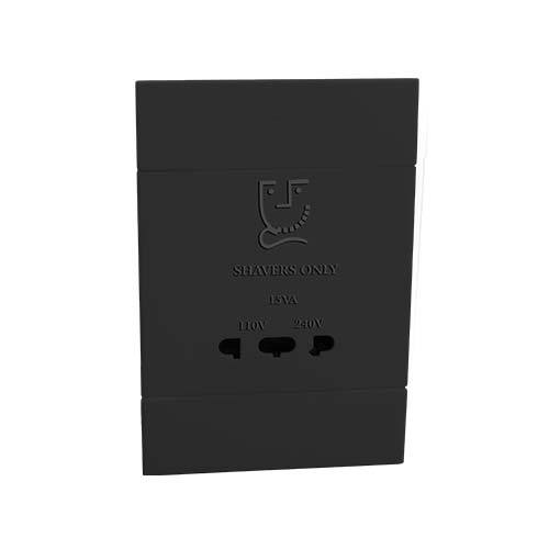 Veti 2 Shaver Socket Outlet - Charcoal