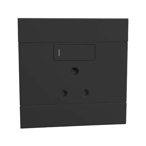 Veti 2 Single Socket Outlet - Charcoal