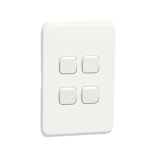 Schneider Electric Iconic 4 Lever Light Switch