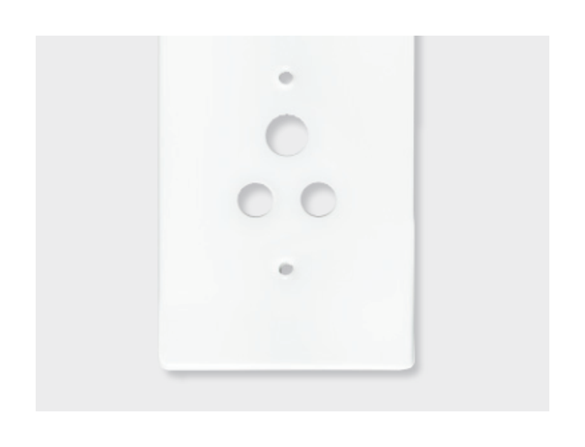 Crabtree Classic 4556H/101 white steel coverplate