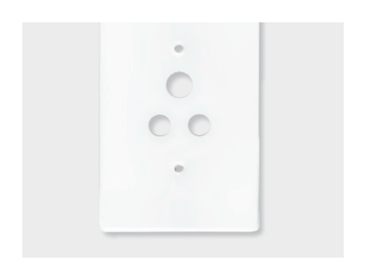 Crabtree Classic 4556H/101 white steel coverplate