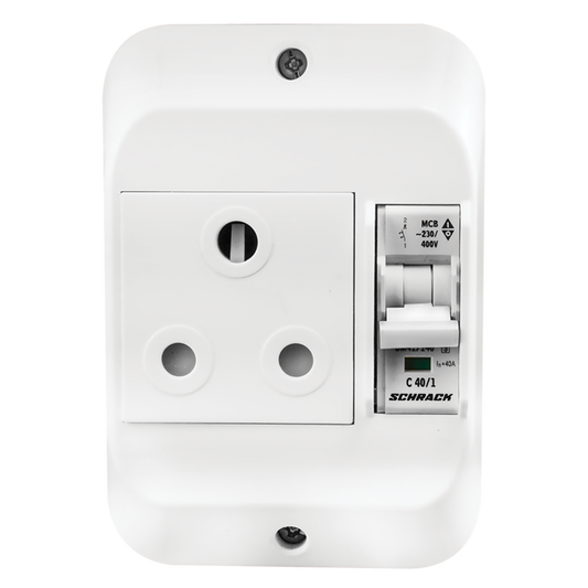 Classic 16A Circuit Breaker Single Socket 164-1 on Surface Box