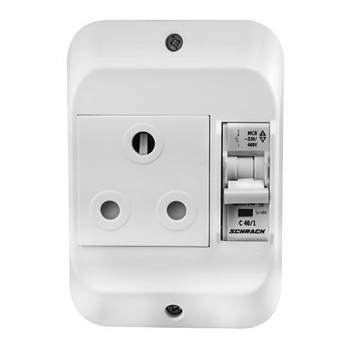Crabtree Classic 16A Circuit Breaker Single Socket 164-1