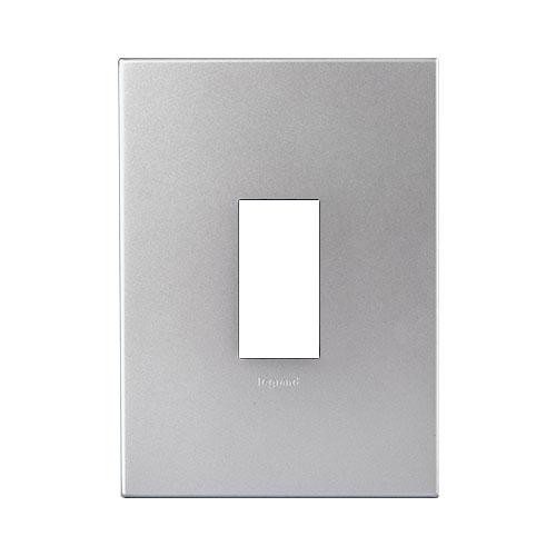 Legrand Arteor Cover Plate 1 Vertical Module - Soft Aluminium