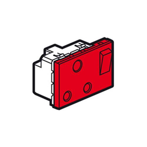 Legrand Arteor Dedicated Single Switched Socket Module - Red