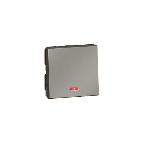 Legrand Arteor 2-Way Switch, 2 Modules With Indicator - Magnesium