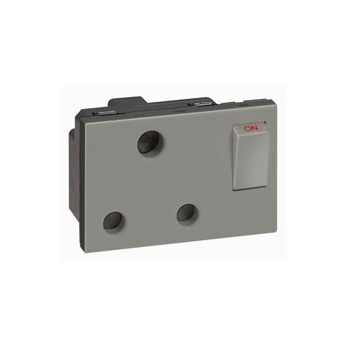 Legrand Arteor Single Switched Socket Module - Magnesium