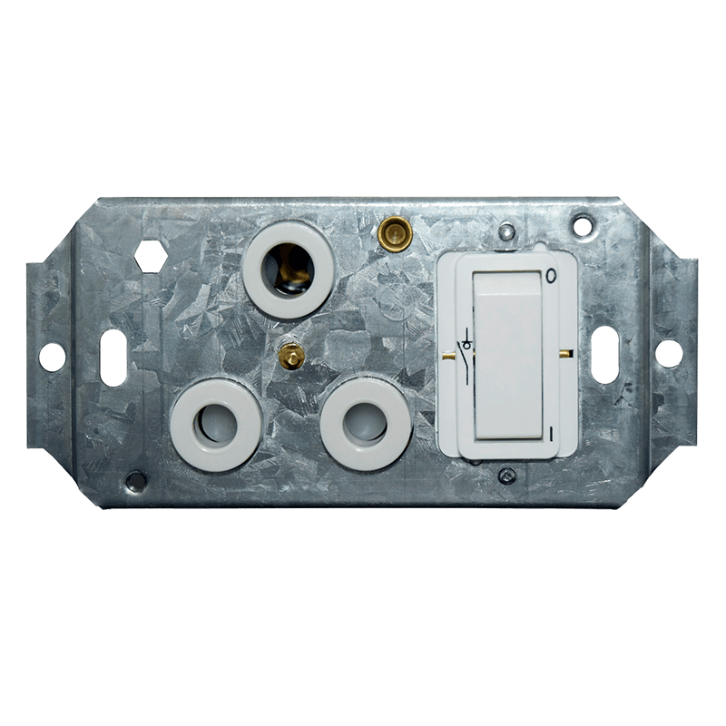 Crabtree Classic Single Isolated STD Socket 164-1, White, Double-Pole Switched on 4x2 Yoke