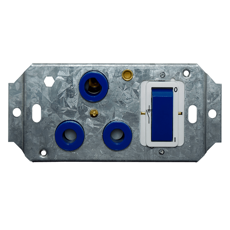 Crabtree Classic Single Isolated STD Socket 164-1 Blue Double-Pole Switched on 4x2 Yoke