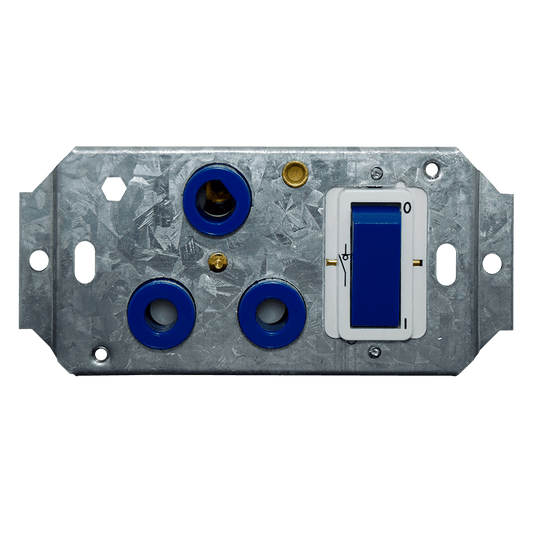 Crabtree Classic Single Isolated STD Socket 164-1 Blue Double-Pole Switched on 4x2 Yoke