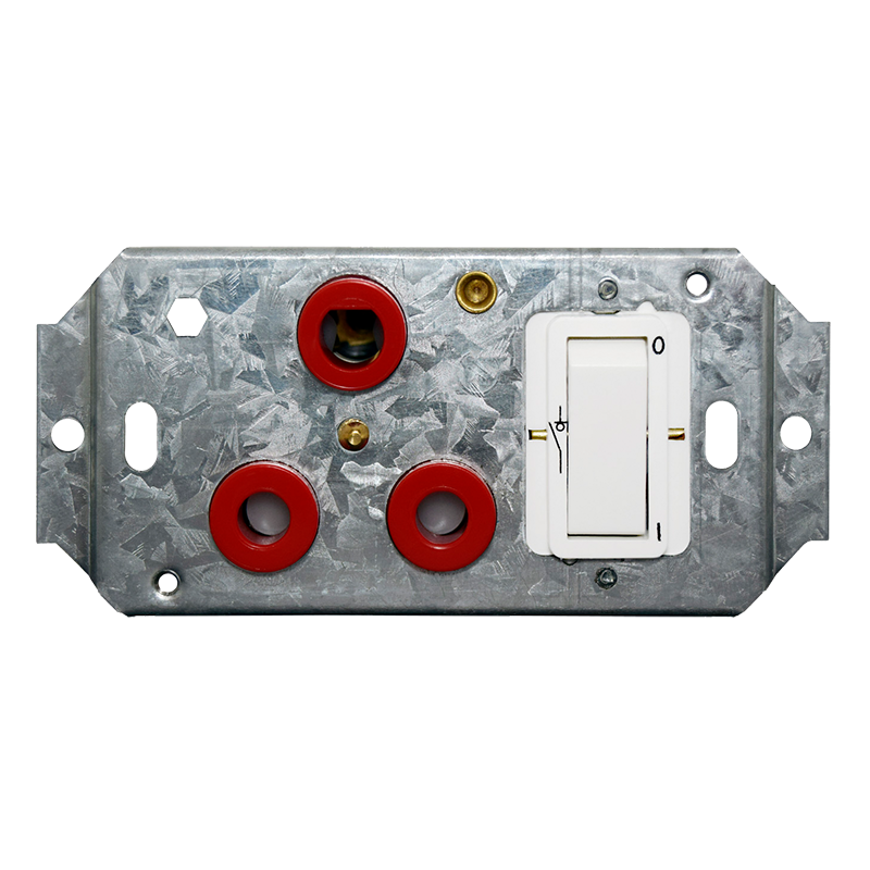 Crabtree Classic Single Dedicated 164-4 Socket, Red Double Pole Switched, White on Yoke
