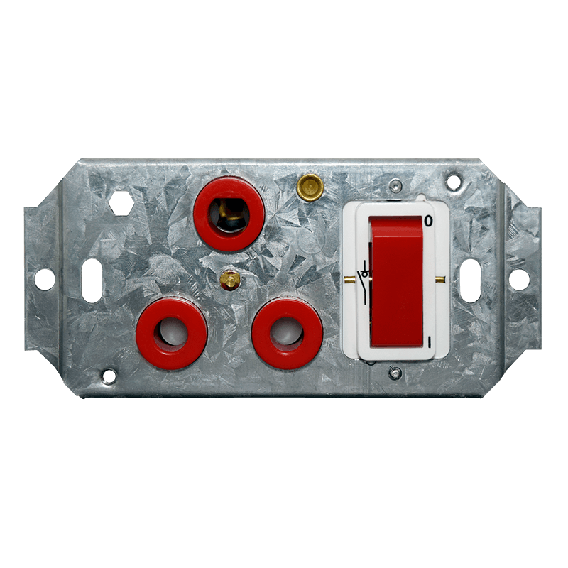 Crabtree Classic Single Dedicated Socket 164-4 Red Double-Pole Switched on 4x2 Yoke