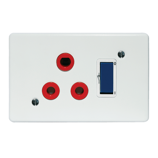 Crabtree Classic Red Double-Pole Switched Socket 164-4