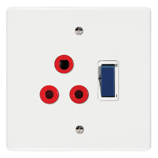 Crabtree Classic Red Double Pole Switched Socket 164-4