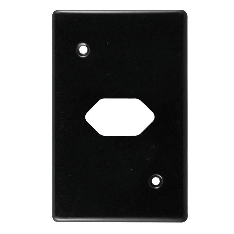 Crabtree Classic Single Slimline Unswitched Steel Socket Coverplate