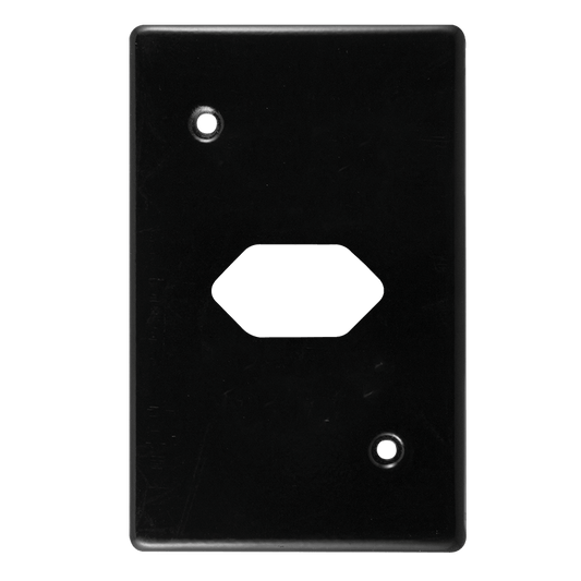 Crabtree Classic Single Slimline Unswitched Steel Socket Coverplate