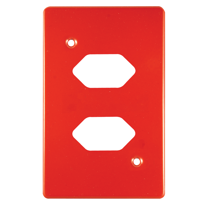 Crabtree Classic Double Slimline Unswitched Steel Socket Coverplate