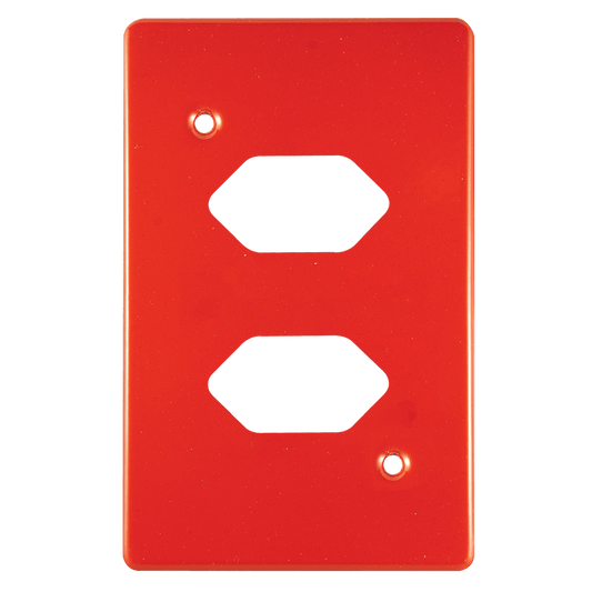 Crabtree Classic Double Slimline Unswitched Steel Socket Coverplate