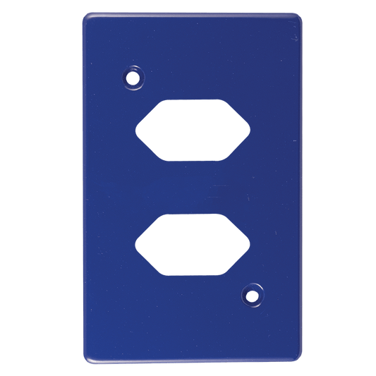Crabtree Classic Double Slimline Unswitched Steel Socket Coverplate