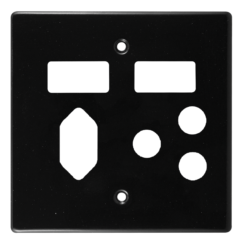 Crabtree Classic Coverplate Combo 1×164 + 1×164-2 Switched Steel Socket