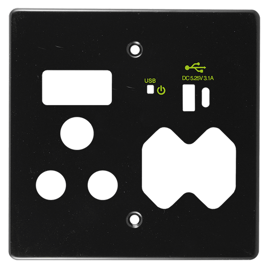Crabtree Classic USB Combo Socket Coverplate