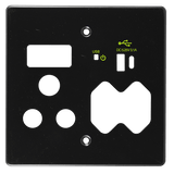 Crabtree Classic USB Combo Socket Coverplate 100x100