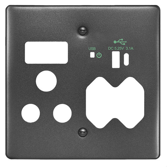 Crabtree Classic USB Combo Socket Coverplate