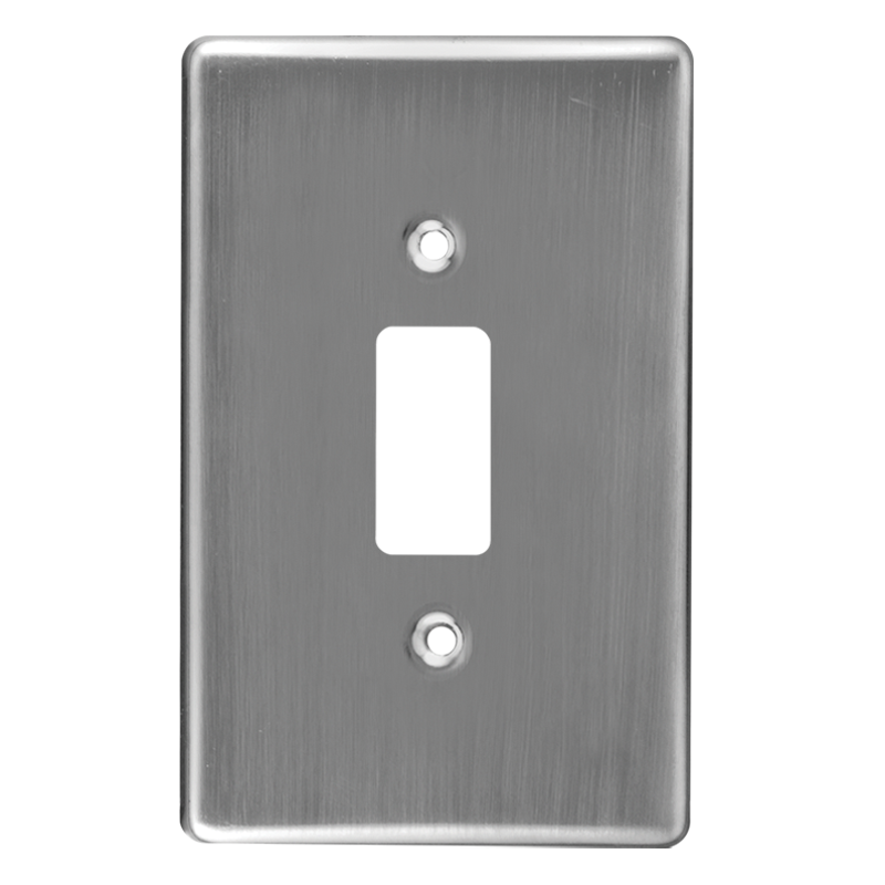 Crabtree Classic 1 Lever Steel Coverplate - Satin Chrome Finish