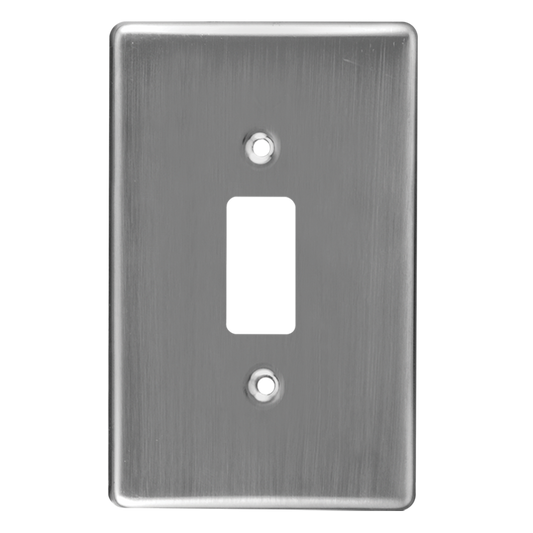 Crabtree Classic 1 Lever Steel Coverplate - Satin Chrome Finish