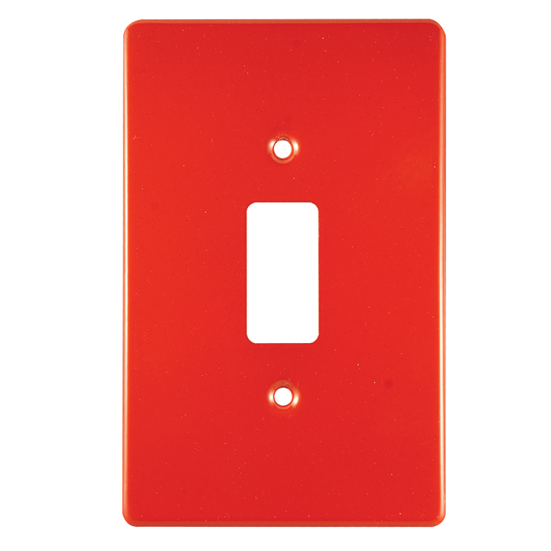 Crabtree Classic 1 Lever Plastic Coverplate 50×100 Red
