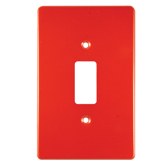 Crabtree Classic 1 Lever Plastic Coverplate 50×100 Red