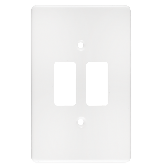 Crabtree Classic 2 Lever Steel Coverplate - Durable and Elegant Finish