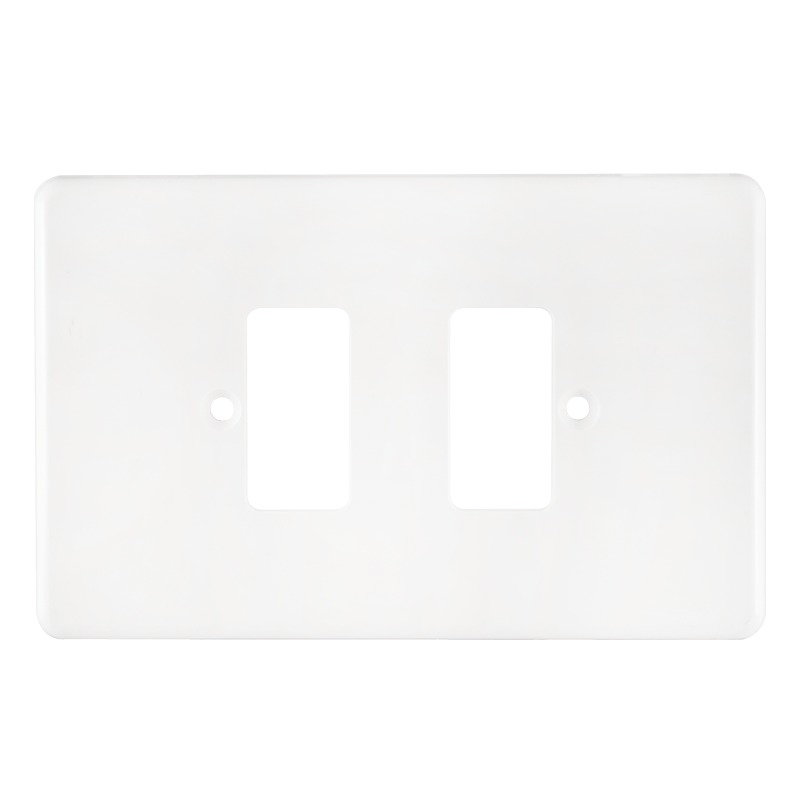 Crabtree Classic 2 Lever Horizontal Steel Coverplate
