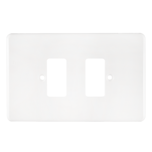 Crabtree Classic 2 Lever Horizontal Steel Coverplate