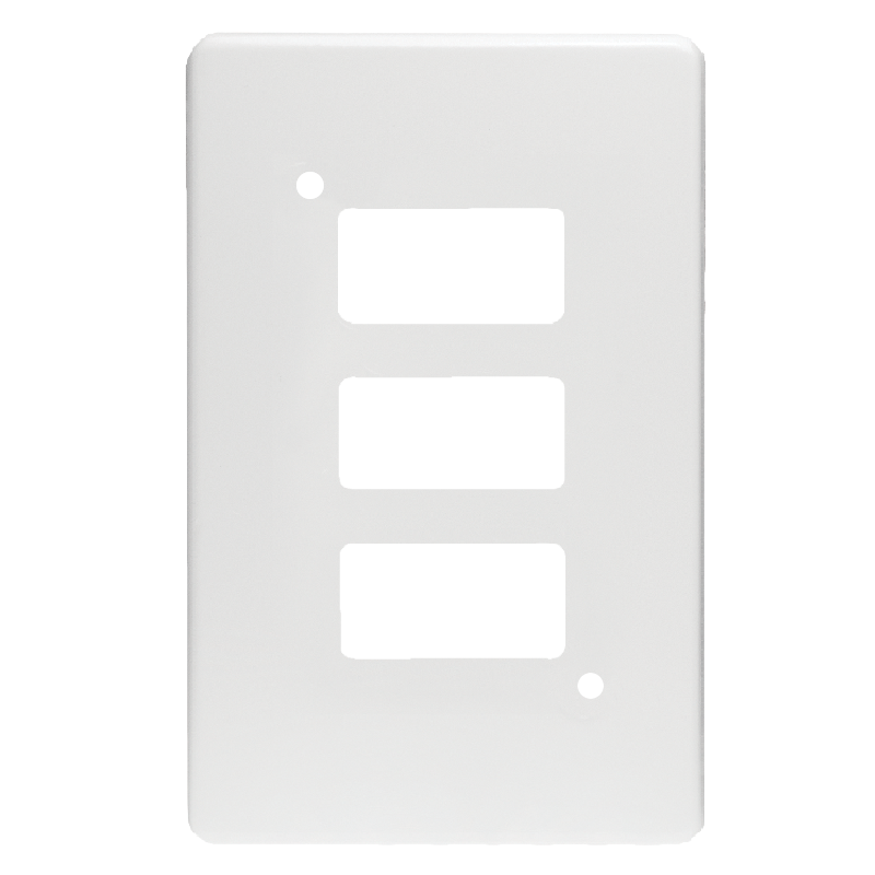 Crabtree Classic 3 Lever Plastic Coverplate - White