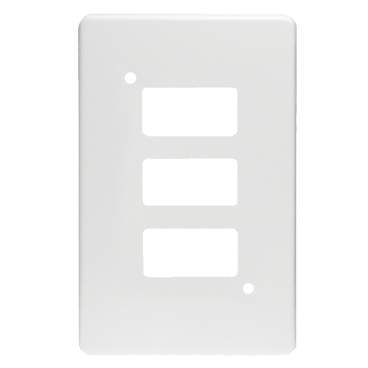 Crabtree Classic 3 Lever Plastic Coverplate - White