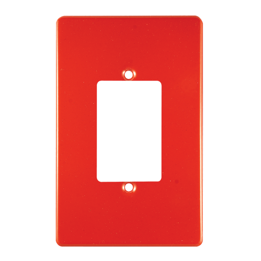 Crabtree Classic 3 Lever Red Plastic Coverplate, 50x100mm