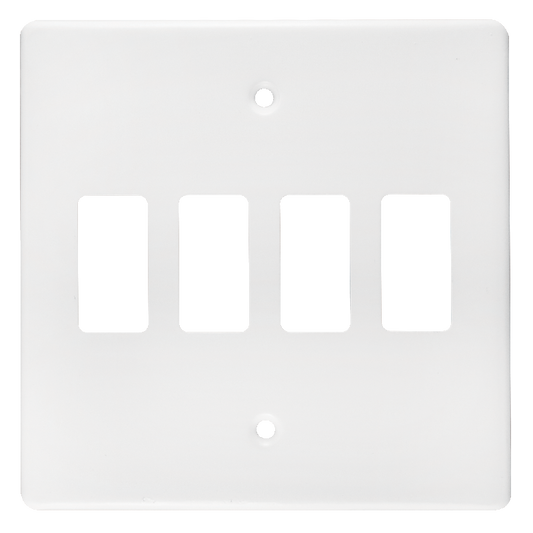 Crabtree Classic 4 Lever Steel Coverplate